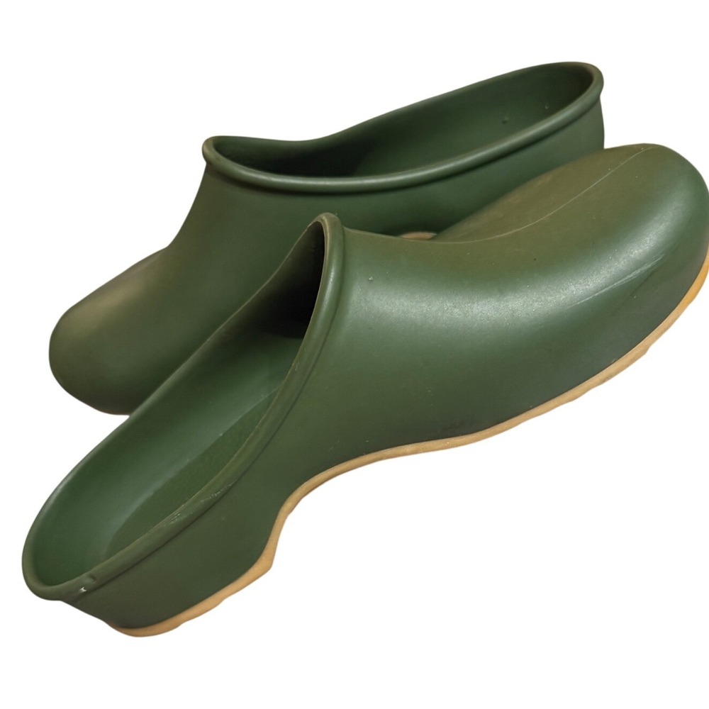 Sloggers Womens Olive Green Garden Clogs Waterproof Slip On Shoes Size 7 USA